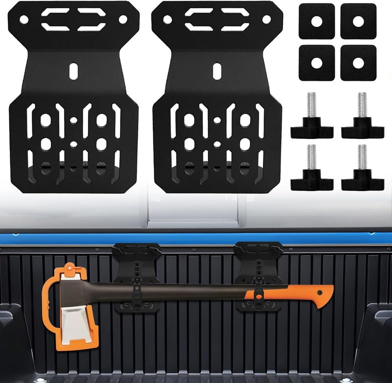 TENGBASE Bed Rail Brackets, Truck Bed Accessories are Compatible with Tacoma, Bed Rail Module Systems for Shovels, Axes, Recovery Plates, Fuel Tanks and Other Accessories - Image 1